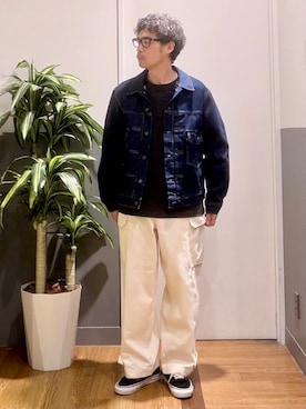 「BACK NUMBER（バックナンバー）の【THE WORLD CARGO】M－47 カーゴパンツ／フランス軍モデル（その他パンツ、ホワイト系）」を使った、nobata00さん（メンズ）の秋コーディネート