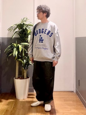 「Right-on（ライトオン）のアイテム（スウェット）」を使った、nobata00さん（メンズ・172cm）の秋コーディネート