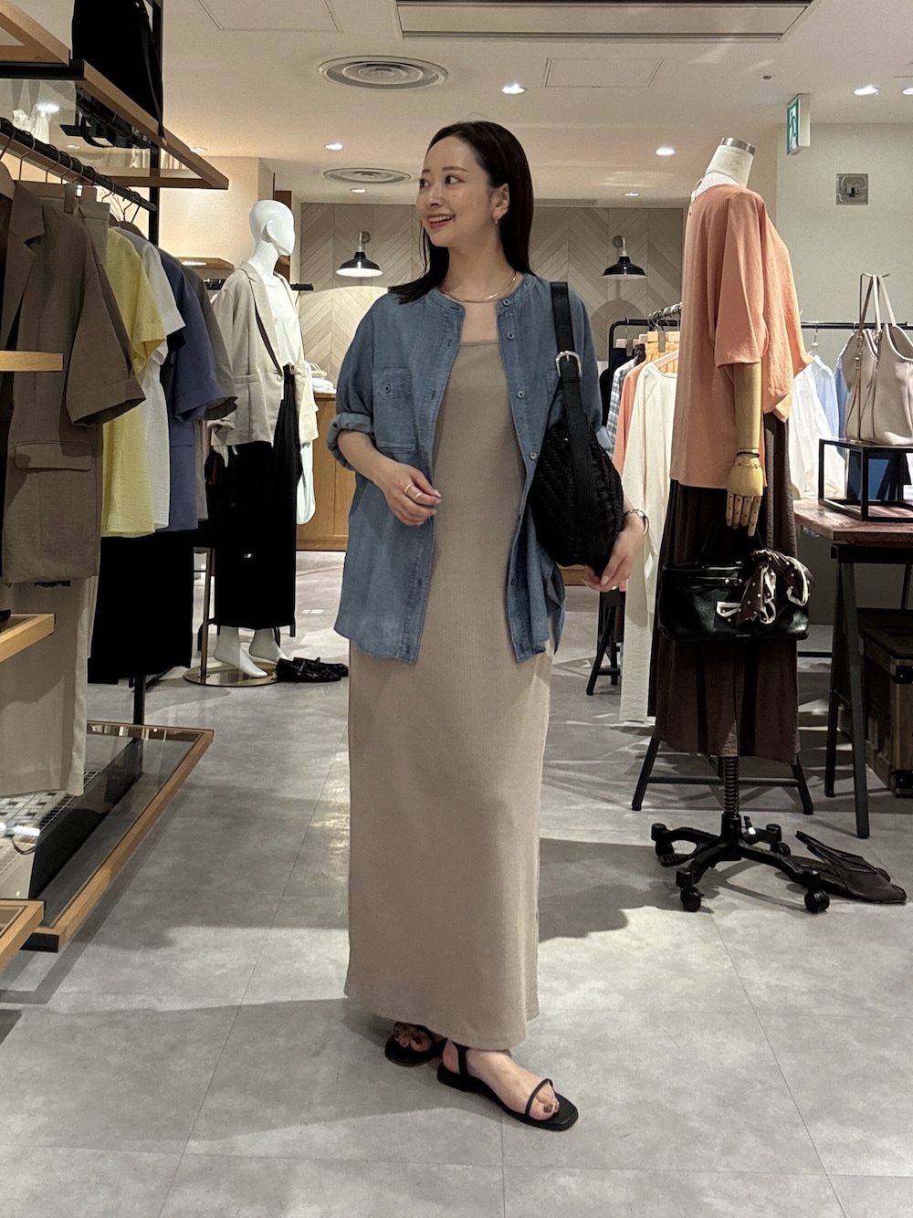 リブキャミワンピース/WEB限定カラー・サイズ展開/新色追加を使った
