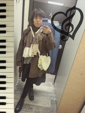 「maison de poupeeのアイテム（ショルダーバッグ、ベージュ系）」を使った、witapepsiさん（レディース・168cm）の夏コーディネート