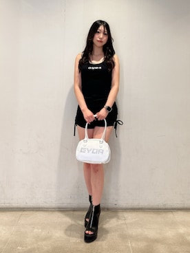 「GYDA（ジェイダ）のアイテム（ブーツ）」を使った、noaさん（レディース・163cm）の夏コーディネート