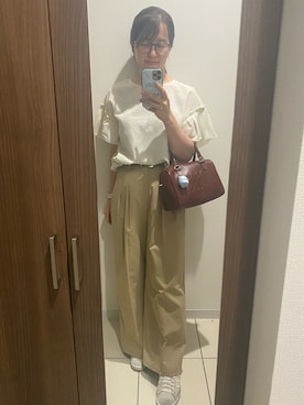 「アイテム（メガネ）」を使った、siさん（レディース・156cm）の夏コーディネート