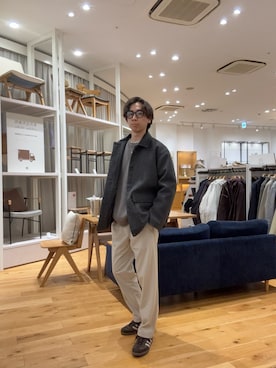 「アイテム（カバーオール）」を使った、yugoiida1009さん（メンズ・171cm）の冬コーディネート