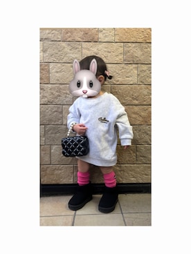 「スウェットワンピース」｜himaribabyさん（キッズ・70cm）の冬コーディネート