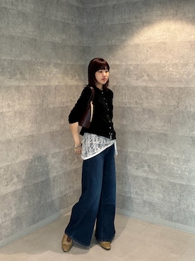 「URBAN RESEARCH DOORS（アーバンリサーチドアーズ）のアイテム（バンダナ/スカーフ）」を使った、アユミさん（レディース・160cm）の秋コーディネート