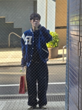 「アイテム（スタジャン）」を使った、kitadayukiさん（メンズ・179cm）の冬コーディネート