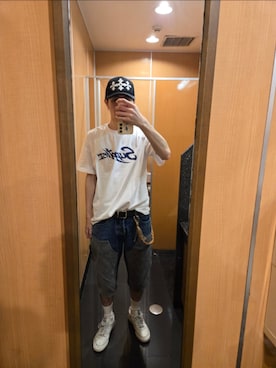 「アイテム（キャップ）」を使った、kitadayukiさん（メンズ・179cm）の夏コーディネート