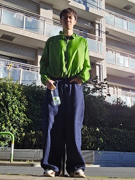 「アイテム（ナイロンジャケット）」を使った、kitadayukiさん（メンズ・179cm）の冬コーディネート