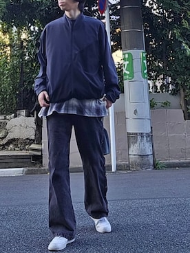 「アイテム（ナイロンジャケット）」を使った、kitadayukiさん（メンズ・179cm・20代）の冬コーディネート