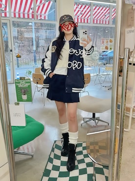 「アイテム（ブーティ）」を使った、funnysnakeさん（レディース・165cm）の冬コーディネート