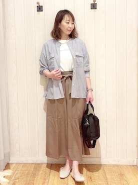 「Lee（リー）のアイテム（バッグ）」を使った、あいこさん（レディース・157cm）の春コーディネート