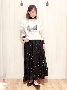 「off the wall（オフザウォール）のアイテム」を使った、あいこさん（レディース・157cm）の冬コーディネート