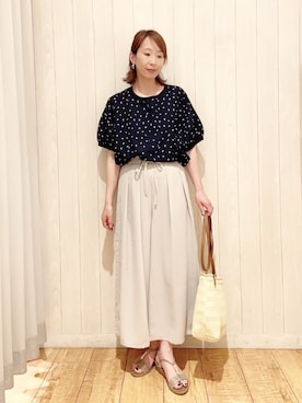 「DRESKIP（ドレスキップ）のアイテム」を使った、あいこさん（レディース・157cm）の夏コーディネート