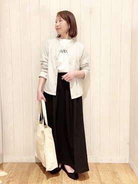 「DRESKIP（ドレスキップ）のアイテム」を使った、あいこさん（レディース・157cm）の春コーディネート