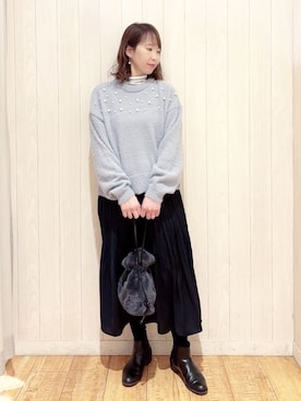 「DRESKIP（ドレスキップ）のアイテム」を使った、あいこさん（レディース・157cm）の冬コーディネート