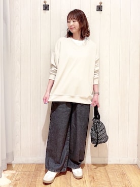 「COUP DE CHANCE（クードシャンス）のアイテム」を使った、あいこさん（レディース・157cm）の春コーディネート