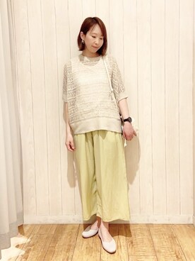 「アイテム（その他シューズ、グレー系）」を使った、あいこさん（レディース・157cm）の春コーディネート