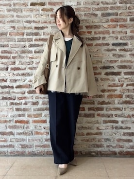 「THE SHOP TK （ザ ショップ ティーケー ）のアイテム（Tシャツ/カットソー）」を使った、tokiさん（レディース・155cm）の秋コーディネート