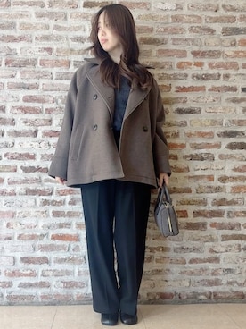 「THE SHOP TK （ザ ショップ ティーケー ）のオブリックトゥパンプス（パンプス）」を使った、tokiさん（レディース・155cm）の冬コーディネート