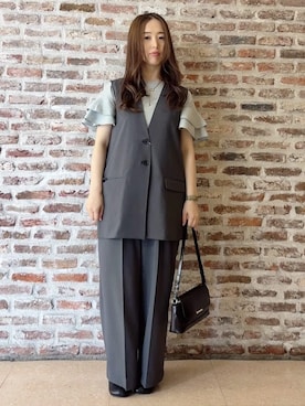 「THE SHOP TK （ザ ショップ ティーケー ）のオブリックトゥパンプス（パンプス）」を使った、tokiさん（レディース・155cm）の夏コーディネート