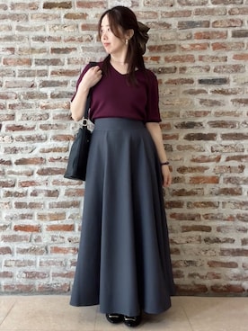 「THE SHOP TK （ザ ショップ ティーケー ）のアイテム（スカート）」を使った、tokiさん（レディース・155cm）の秋コーディネート