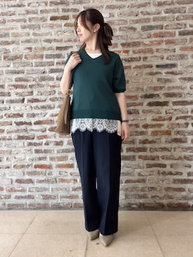 「THE SHOP TK （ザ ショップ ティーケー ）のアイテム（Tシャツ/カットソー）」を使った、tokiさん（レディース・155cm）の秋コーディネート