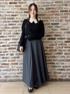 「THE SHOP TK （ザ ショップ ティーケー ）のアイテム（スカート）」を使った、tokiさん（レディース・155cm）の秋コーディネート