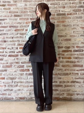 「THE SHOP TK （ザ ショップ ティーケー ）のアイテム（ベスト）」を使った、tokiさん（レディース・155cm）の春コーディネート