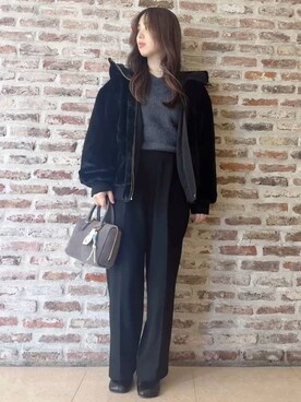 「THE SHOP TK （ザ ショップ ティーケー ）のオブリックトゥパンプス（パンプス）」を使った、tokiさん（レディース・155cm）の冬コーディネート