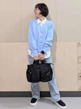 「OPAQUE.CLIP（オペークドットクリップ）のアイテム（バッグ）」を使った、mamさん（レディース・153cm）の冬コーディネート