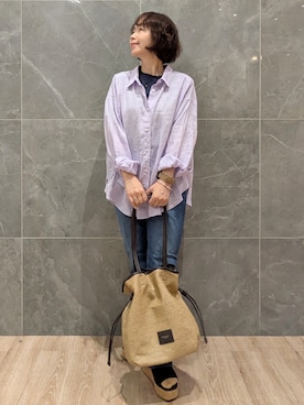 「smart pink（スマートピンク）のアイテム」を使った、mamさん（レディース・153cm）の春コーディネート