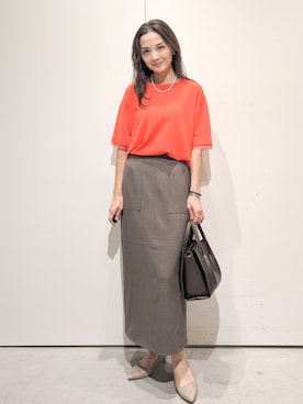 「アイテム（トートバッグ、その他）」を使った、machiさん（レディース・157cm）の夏コーディネート