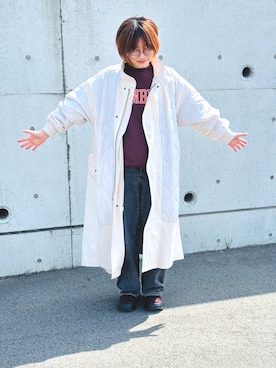 「etsinta（エシンタ）のアイテム」を使った、みおまるさん（レディース・158cm）の春コーディネート