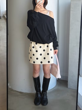 「GIUNON（ジウノン）のアイテム」を使った、花凜さん（レディース・158cm）の夏コーディネート