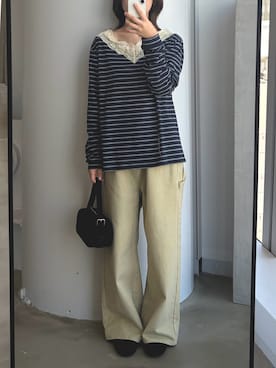 「GIUNON（ジウノン）のアイテム」を使った、花凜さん（レディース・158cm）の夏コーディネート