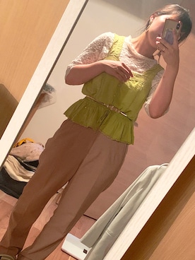 「Agreable（アグレアーブル）のアイテム」を使った、nanakoさん（レディース・155cm）の夏コーディネート