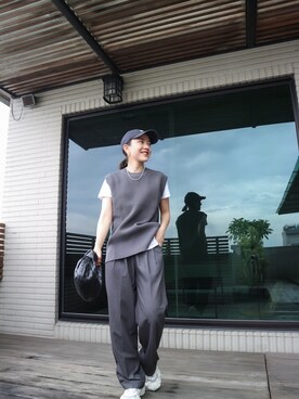 「BOTTEGA VENETA（ボッテガヴェネタ）のアイテム（バックパック/リュック）」を使った、Jasmine:)さん（レディース・158cm）の秋コーディネート