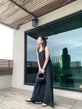 「CLANE（クラネ）のアイテム（サンダル）」を使った、Jasmine:)さん（レディース・158cm）の夏コーディネート