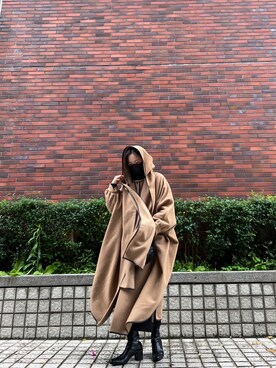 「CLANE（クラネ）のアイテム（ブーツ）」を使った、Jasmine:)さん（レディース・158cm）の冬コーディネート