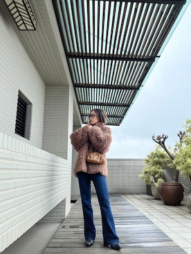 「CLANE（クラネ）のアイテム（ブーツ）」を使った、Jasmine:)さん（レディース・158cm）の冬コーディネート