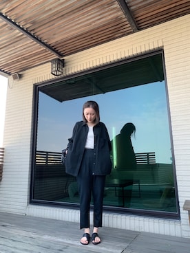 「CLANE（クラネ）のアイテム（タンクトップ）」を使った、Jasmine:)さん（レディース・158cm）の秋コーディネート