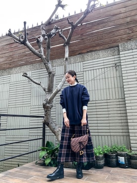 「Dior」｜「アイテム（ブーツ）」を使った、Jasmine:)さん（レディース・158cm）の冬コーディネート