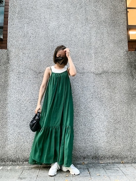「CLANE（クラネ）のアイテム（タンクトップ）」を使った、Jasmine:)さん（レディース・158cm）の秋コーディネート