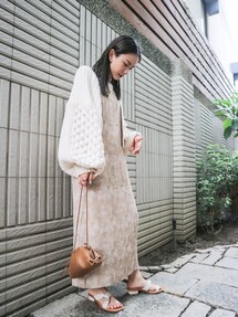 TODAYFULマーブルキャミソールワンピースロングドレス36 TODAYFUL（トゥデイフル）の「マーブルキャミソールドレス