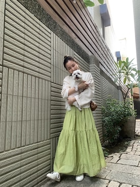 「MUJI」｜「アイテム（ワンピース/ドレス）」を使った、Jasmine:)さん（レディース・158cm）の秋コーディネート