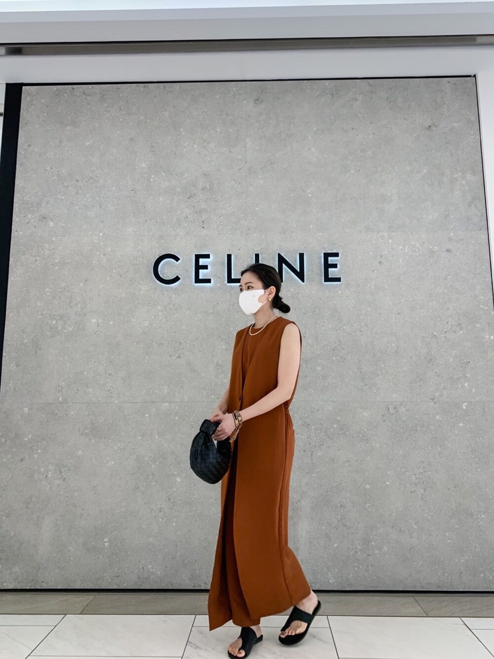 「CLANE、Dior、BOTTEGA VENETA、TODAYFUL、ete」｜「CLANEのアイテム（オールインワン・サロペット、オレンジ系）」を使った、Jasmine:)さん（レディース・158cm）の秋コーディネートの1枚目の写真