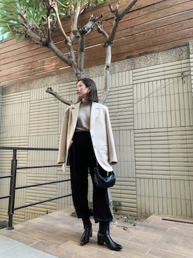 「CLANE（クラネ）のアイテム（ブーツ）」を使った、Jasmine:)さん（レディース・158cm）の秋コーディネート