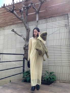 「CLANE（クラネ）のアイテム（ブーツ）」を使った、Jasmine:)さん（レディース・158cm）の冬コーディネート
