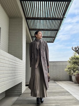 「CLANE（クラネ）のアイテム（ブーツ）」を使った、Jasmine:)さん（レディース・158cm）の冬コーディネート
