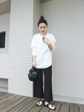「CLANE（クラネ）のアイテム（サンダル）」を使った、Jasmine:)さん（レディース・158cm）の夏コーディネート